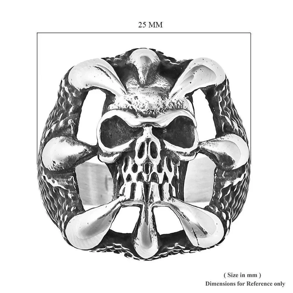 Eagle Paw and Skull Ring
